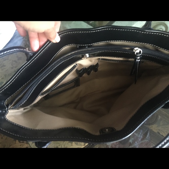 Giant Bernini black leather work tote - Picture 5 of 7